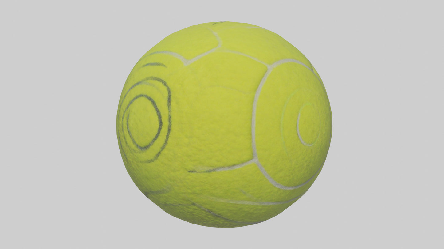 Cartoon Tennis Ball model 3D model