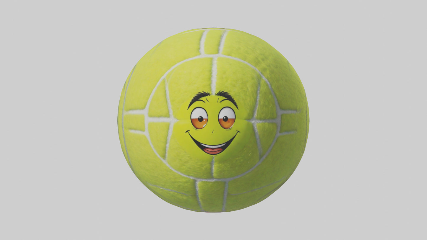 Cartoon Tennis Ball model 3D model