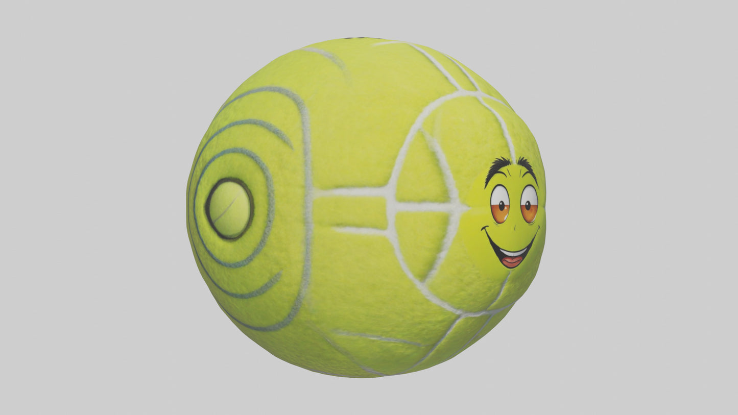 Cartoon Tennis Ball model 3D model