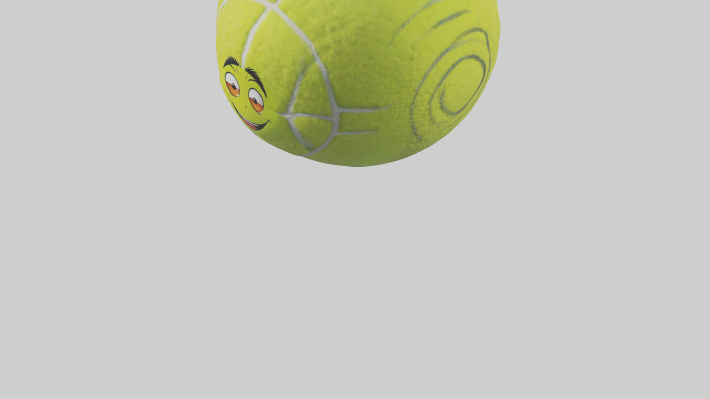 Cartoon Tennis Ball model 3D model