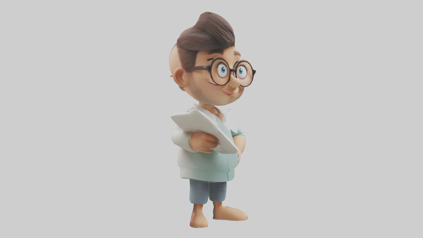 Cartoon Therapist model 3D model