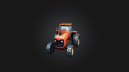 Cartoon Tractor 3D model