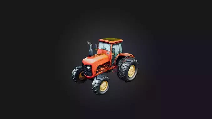 Cartoon Tractor 3D model