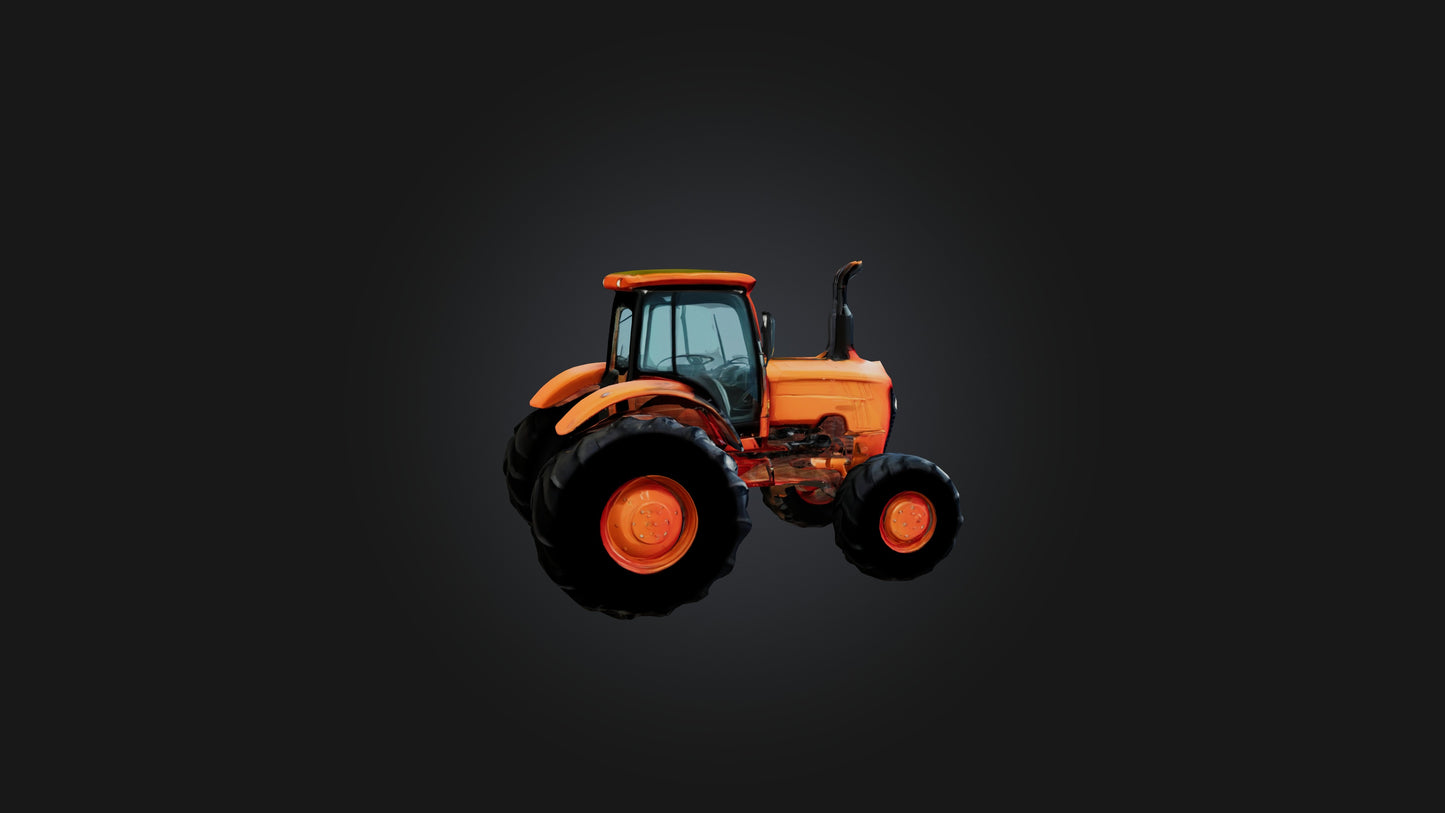 Cartoon Tractor 3D model