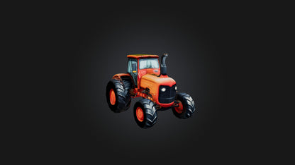 Cartoon Tractor 3D model