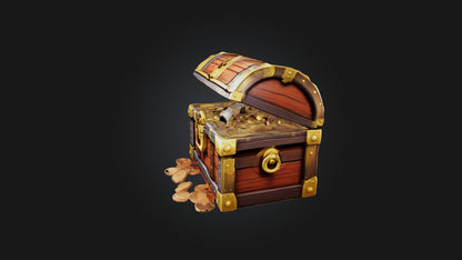 Cartoon Treasure Chest model 3D model