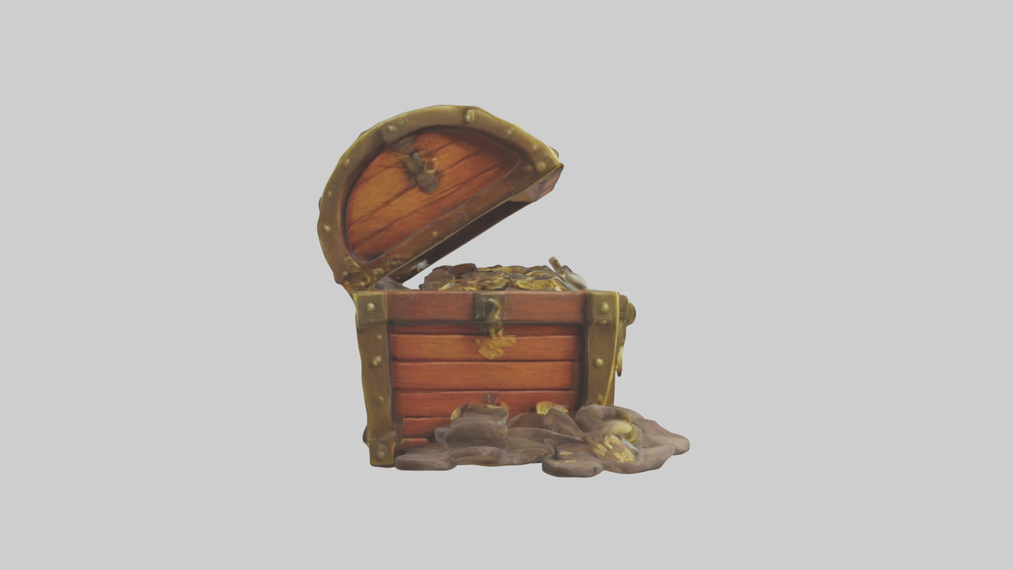 Cartoon Treasure Chest model 3D model