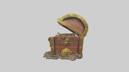Cartoon Treasure Chest model 3D model