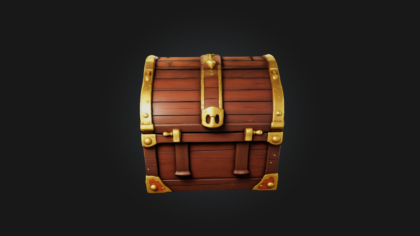 Cartoon Treasure Chest model 3D model