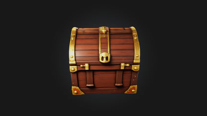 Cartoon Treasure Chest model 3D model