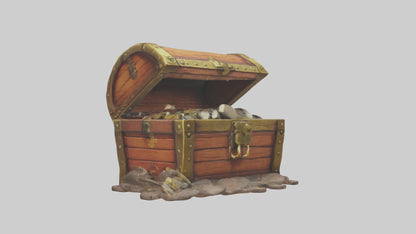 Cartoon Treasure Chest model 3D model