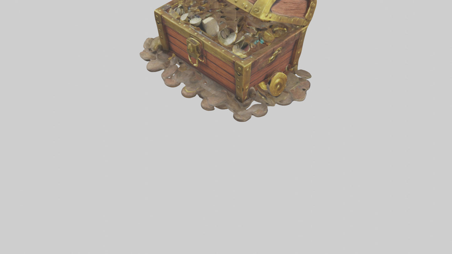 Cartoon Treasure Chest model 3D model