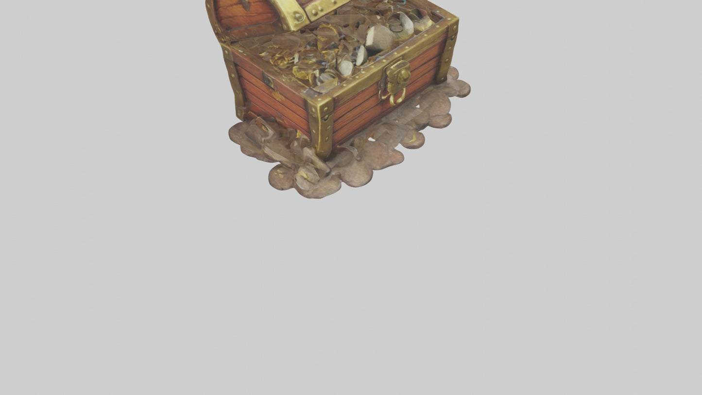 Cartoon Treasure Chest model 3D model