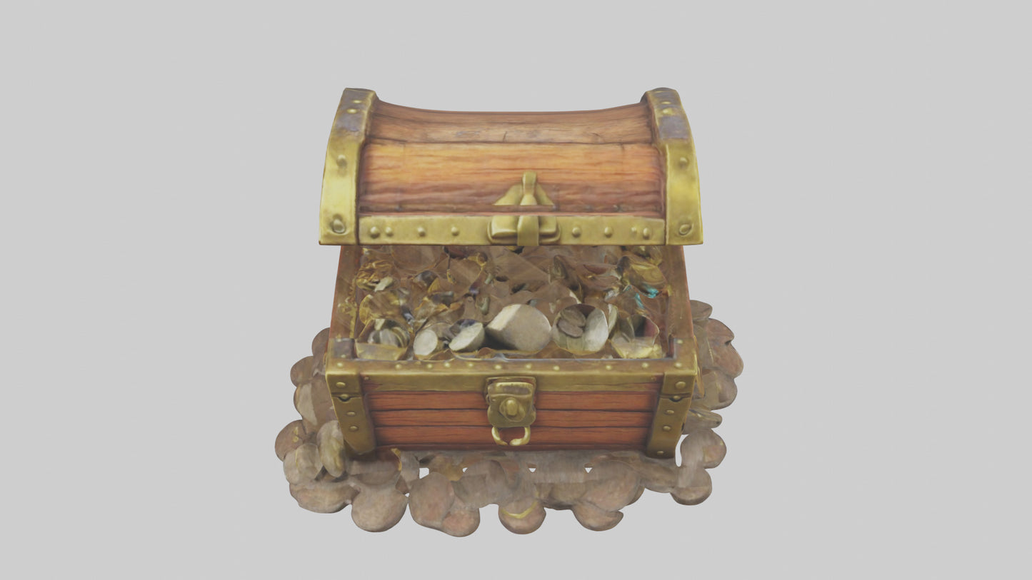 Cartoon Treasure Chest model 3D model