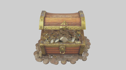 Cartoon Treasure Chest model 3D model