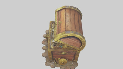 Cartoon Treasure Chest model 3D model