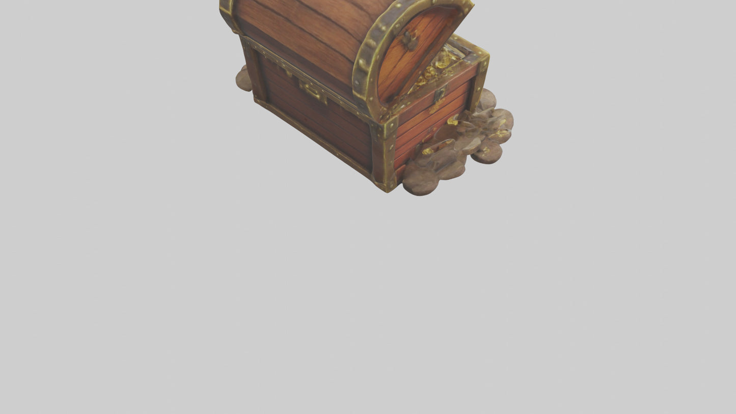 Cartoon Treasure Chest model 3D model