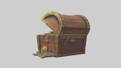 Cartoon Treasure Chest model 3D model