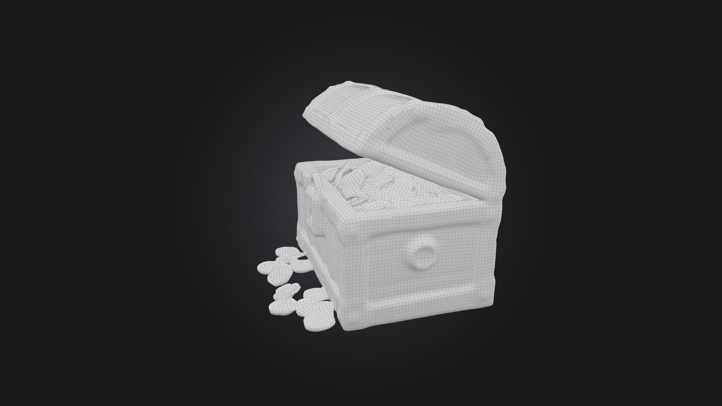 Cartoon Treasure Chest model 3D model
