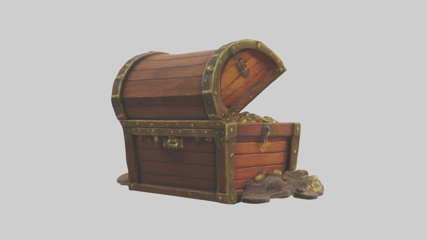 Cartoon Treasure Chest model 3D model