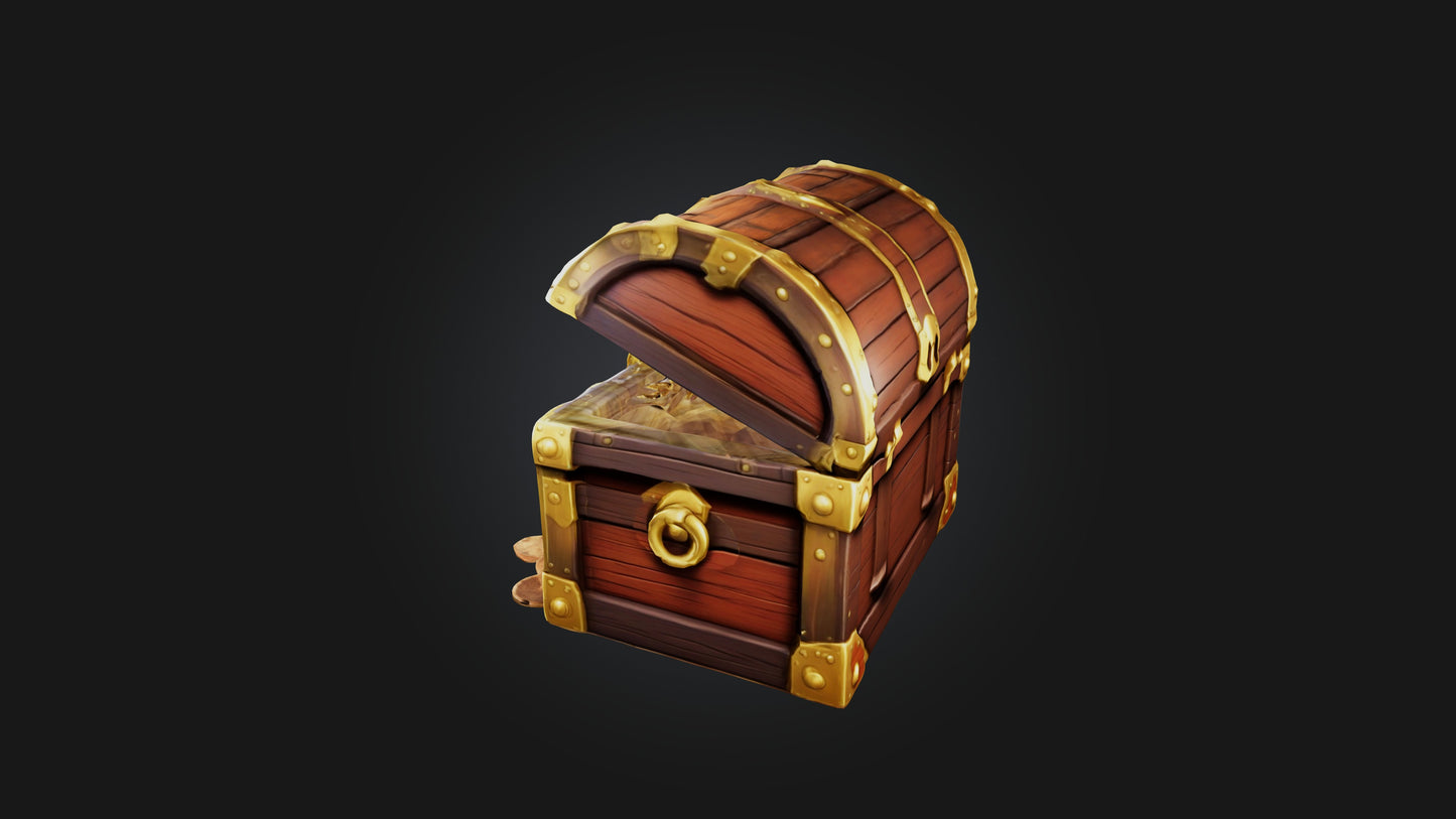 Cartoon Treasure Chest model 3D model