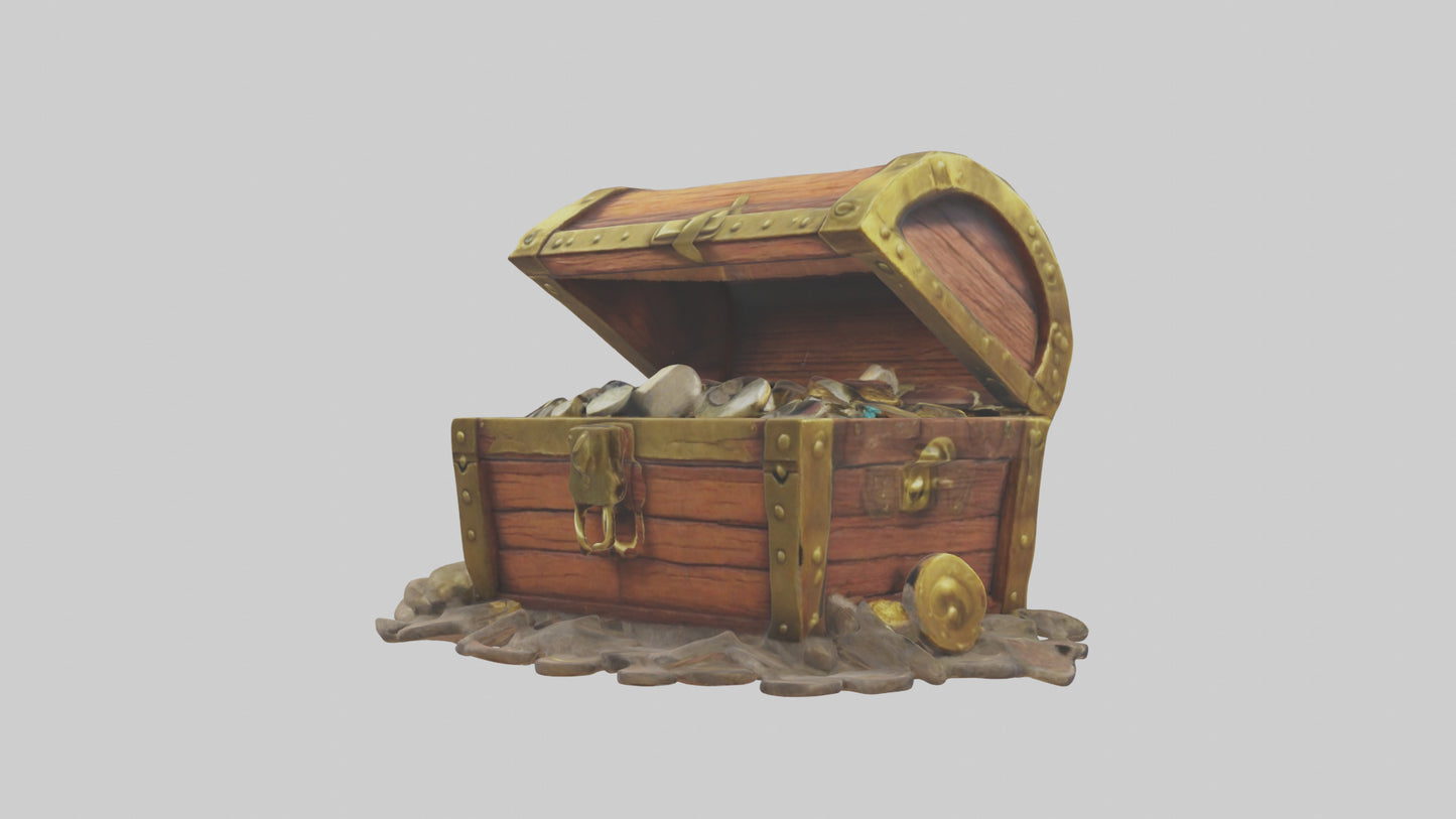 Cartoon Treasure Chest model 3D model