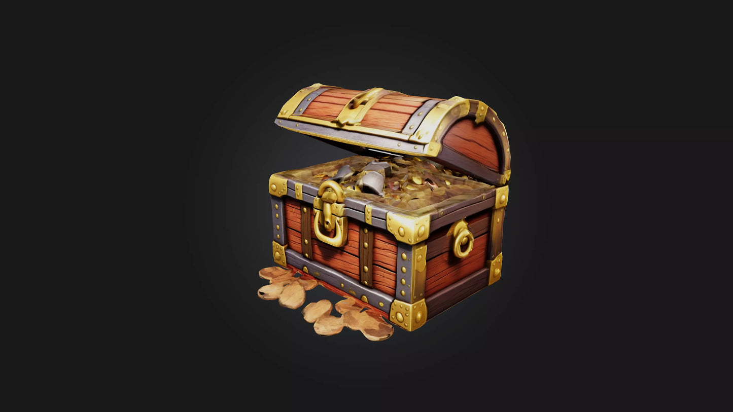 Cartoon Treasure Chest model 3D model