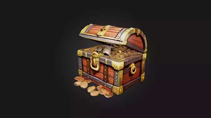 Cartoon Treasure Chest model 3D model