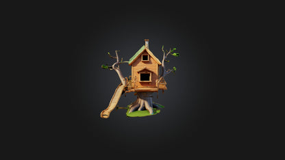 3D model Cartoon Treehouse VR / AR / low-poly