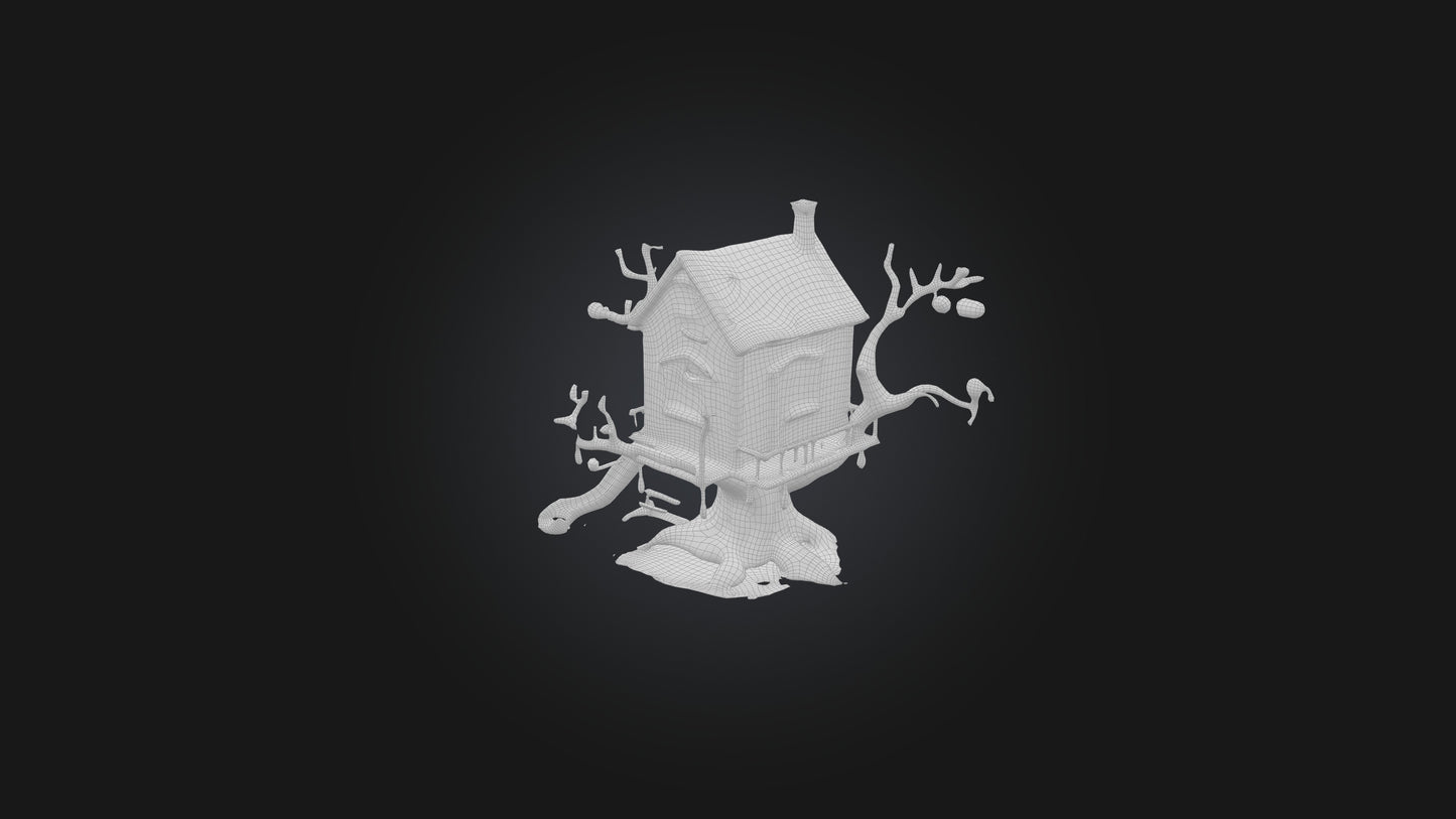 3D model Cartoon Treehouse VR / AR / low-poly