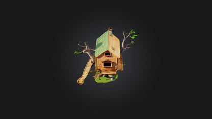 3D model Cartoon Treehouse VR / AR / low-poly