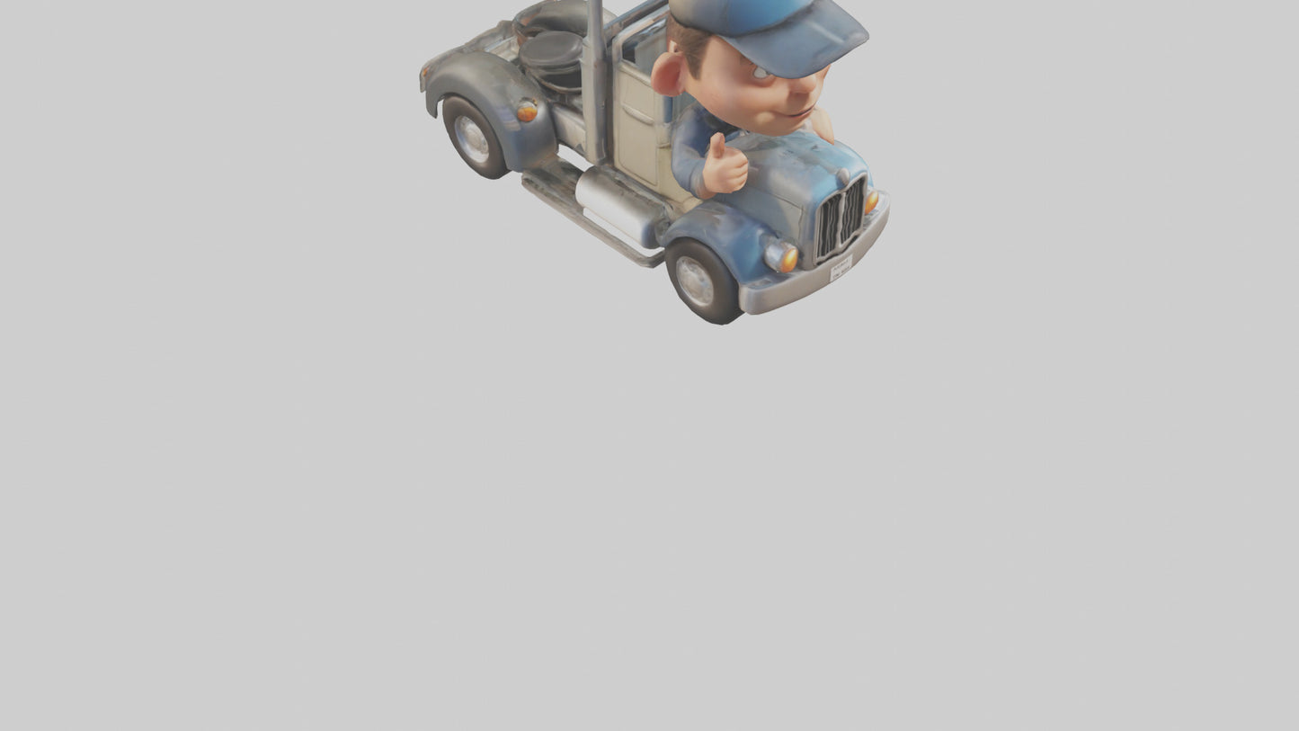 Cartoon Truck Driver model 3D model