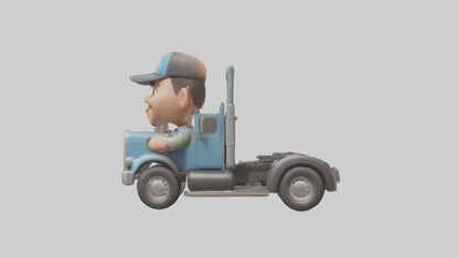 Cartoon Truck Driver model 3D model