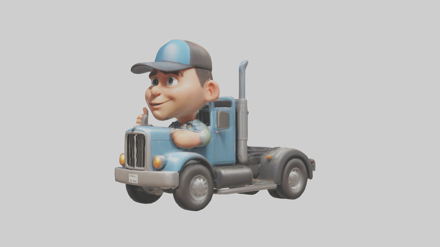 Cartoon Truck Driver model 3D model