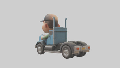 Cartoon Truck Driver model 3D model