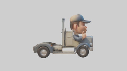 Cartoon Truck Driver model 3D model