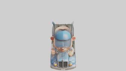 Cartoon Truck Driver model 3D model