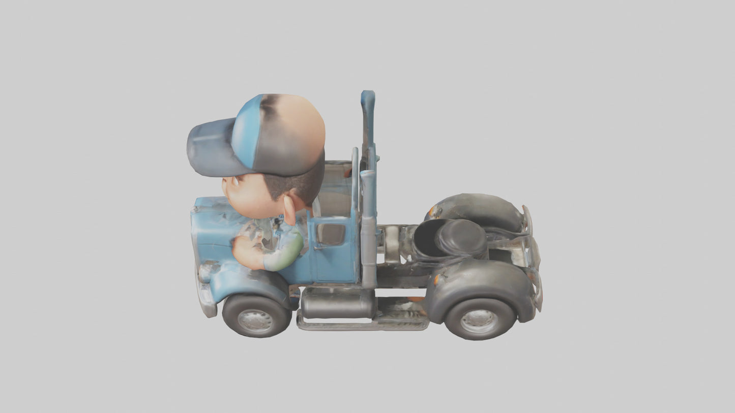 Cartoon Truck Driver model 3D model