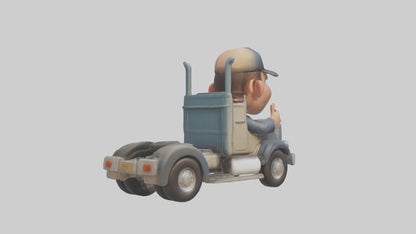 Cartoon Truck Driver model 3D model