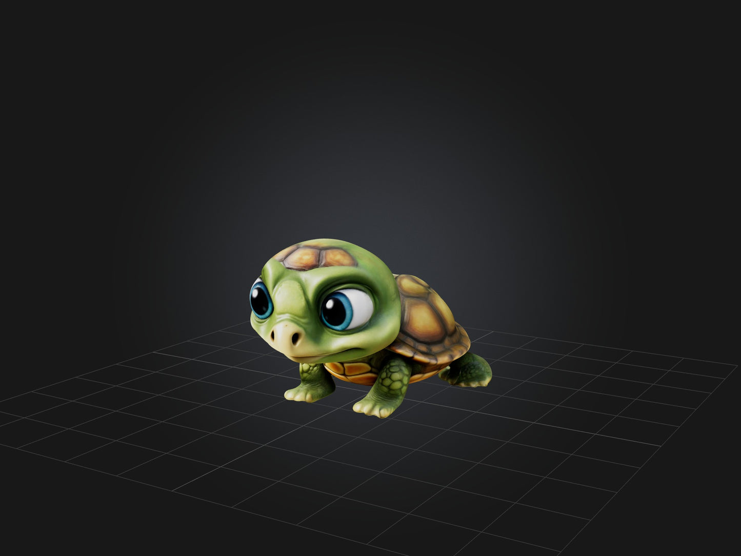 3D model Cartoon Turtle VR / AR / low-poly