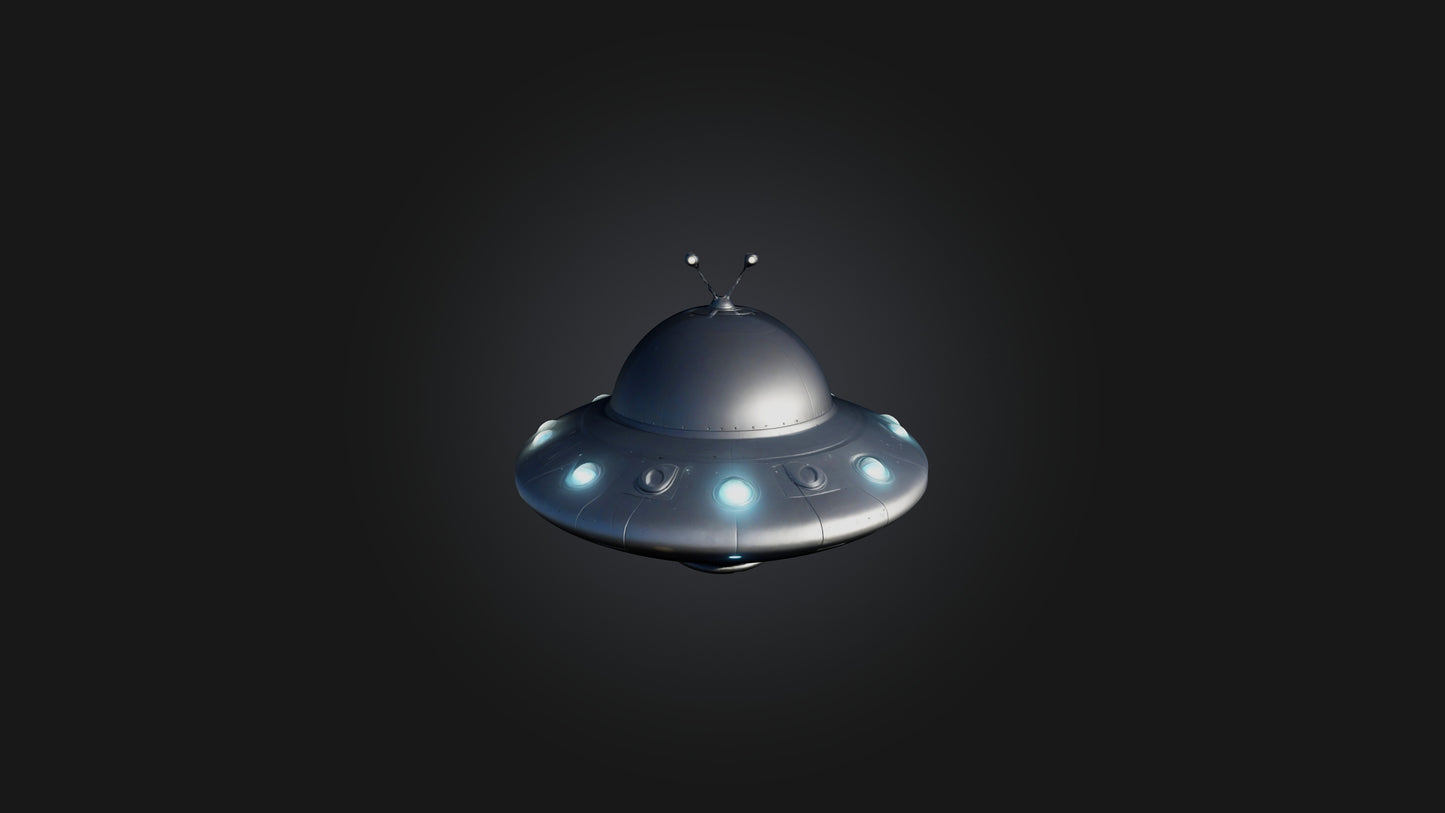 Cartoon UFO 3D model