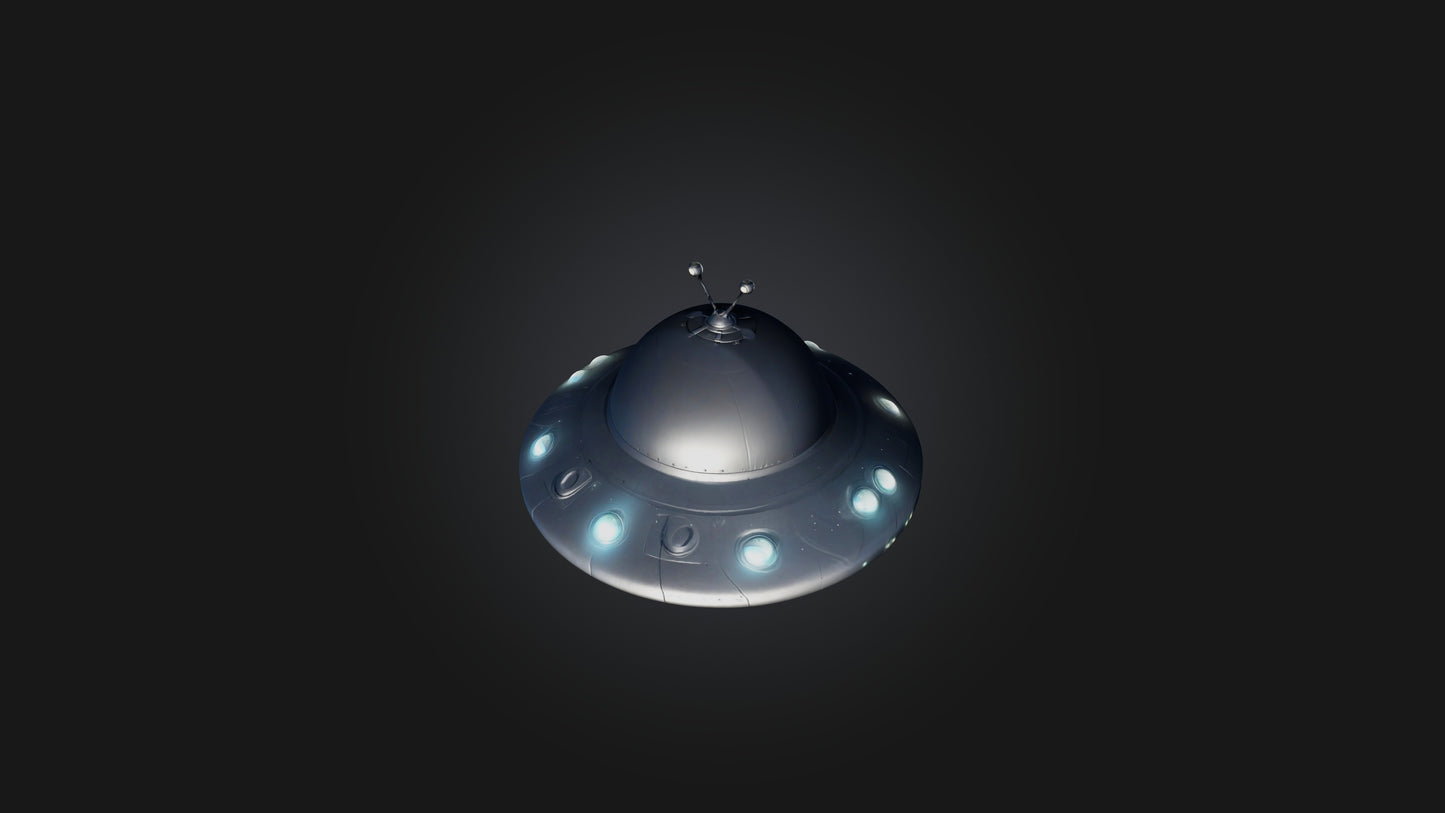 Cartoon UFO 3D model
