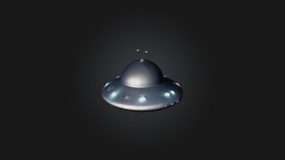 Cartoon UFO 3D model