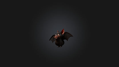 3D model Cartoon Vampire Bat VR / AR / low-poly