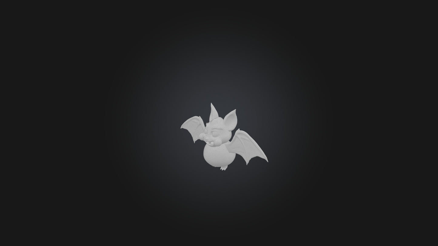 3D model Cartoon Vampire Bat VR / AR / low-poly