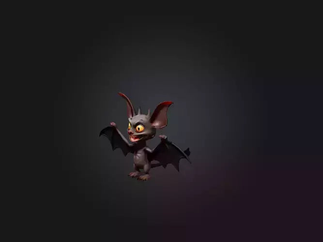 3D model Cartoon Vampire Bat VR / AR / low-poly