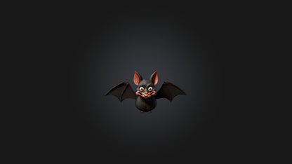 3D model Cartoon Vampire Bat VR / AR / low-poly