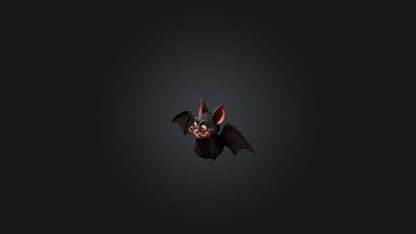 3D model Cartoon Vampire Bat VR / AR / low-poly