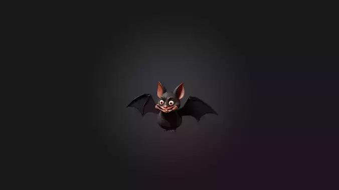3D model Cartoon Vampire Bat VR / AR / low-poly