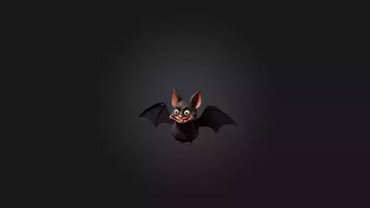 3D model Cartoon Vampire Bat VR / AR / low-poly